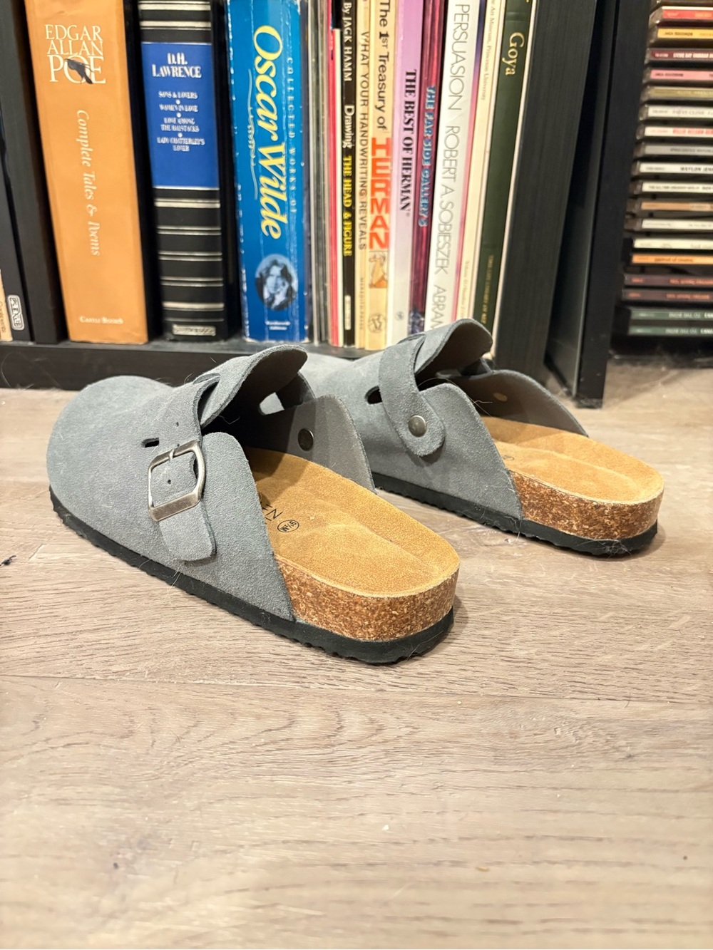Women’s Slip-On Suede Clog - Gray - Picture 2 of 3